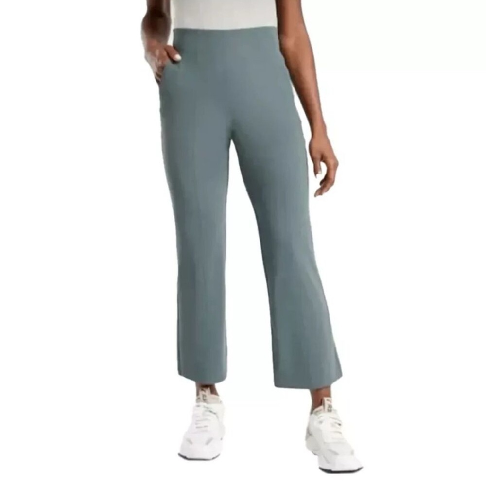 Athleta Metropolis Grey Cosmic Kick Flare Pants